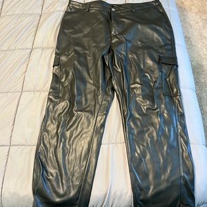 Leather pants boot cut